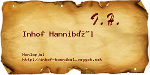 Inhof Hannibál névjegykártya